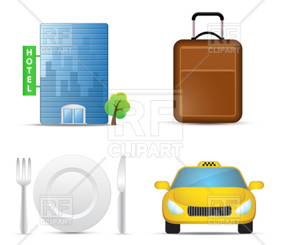 400x347 Set Of Travel Icons Royalty Free Vector Clip Art Image