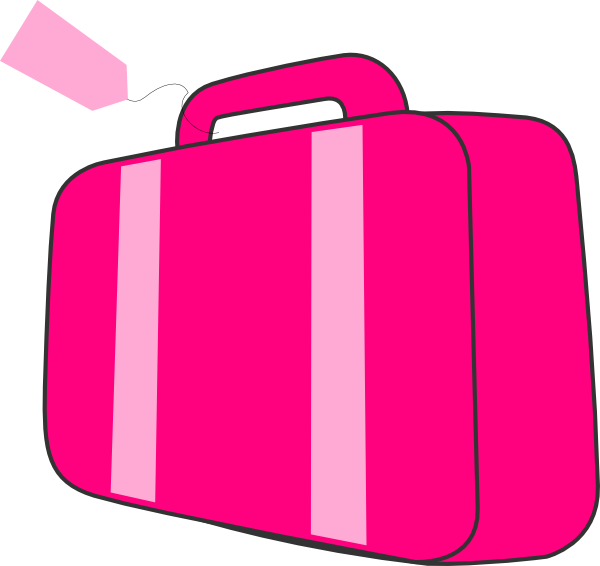 600x566 Clipart Luggage Pink Suitcase Clip Art