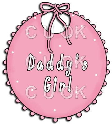 360x400 Ref157 Pink Baby Bib Daddy's Girl