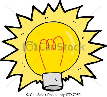 450x411 Cartoon Electric Light Bulb.