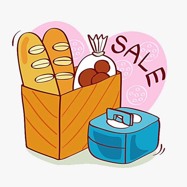 600x600 The Tray Of Food, Illustration, Lunch Box, Food Png Image