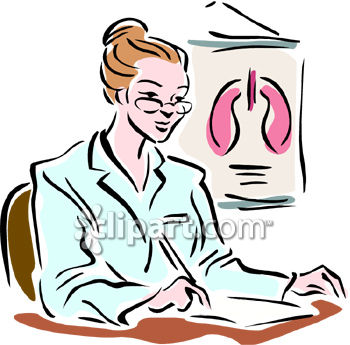 350x345 Clipart Picture Of A Female Heart And Lung Doctor