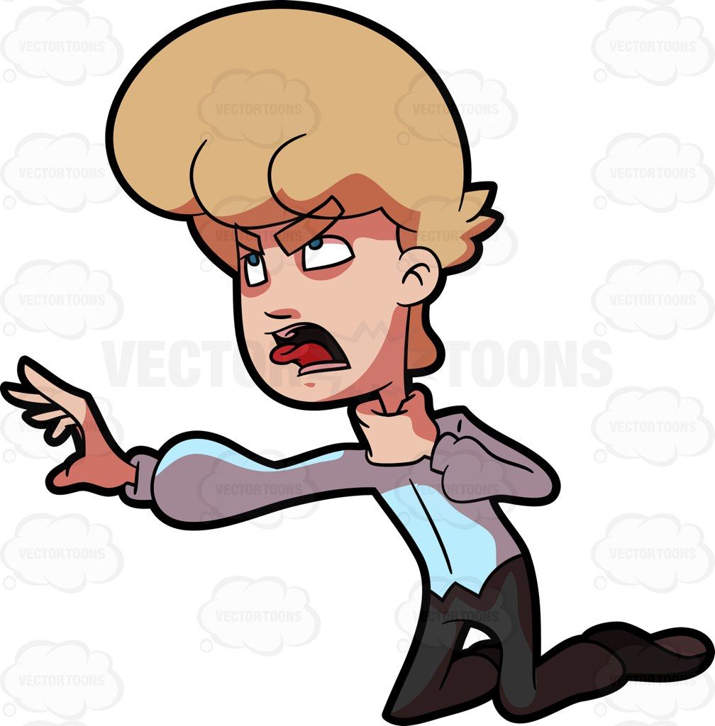 1008x1024 A Choking Male Reaches Out For Help Red Tongue