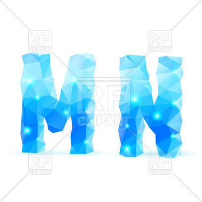 400x400 Blue Crystal Style Font