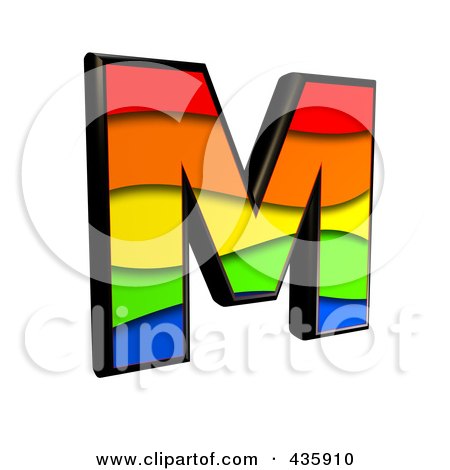 450x470 Royalty Free (Rf) Clipart Illustration Of A 3d Rainbow Symbol