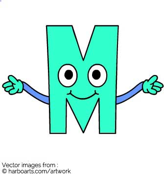 335x355 Download Cartoon Letter M