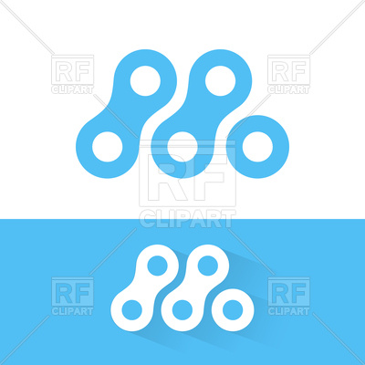 400x400 M Letter Logo Royalty Free Vector Clip Art Image