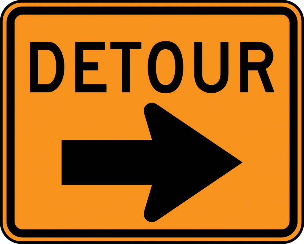 1024x821 Detour Signs Clip Art