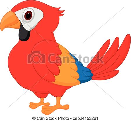 450x418 Vector Illustration Of Happy Macaw Bird Cartoon Clip Art Vector