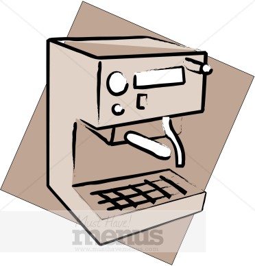 372x388 Espresso Machine Clip Art Coffee Clipart