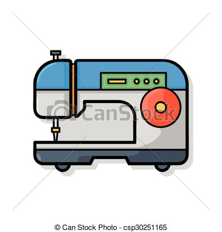 450x470 Tailor Machine Doodle Clip Art Vector