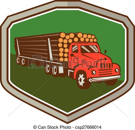 450x435 Old Logging Truck Clipart