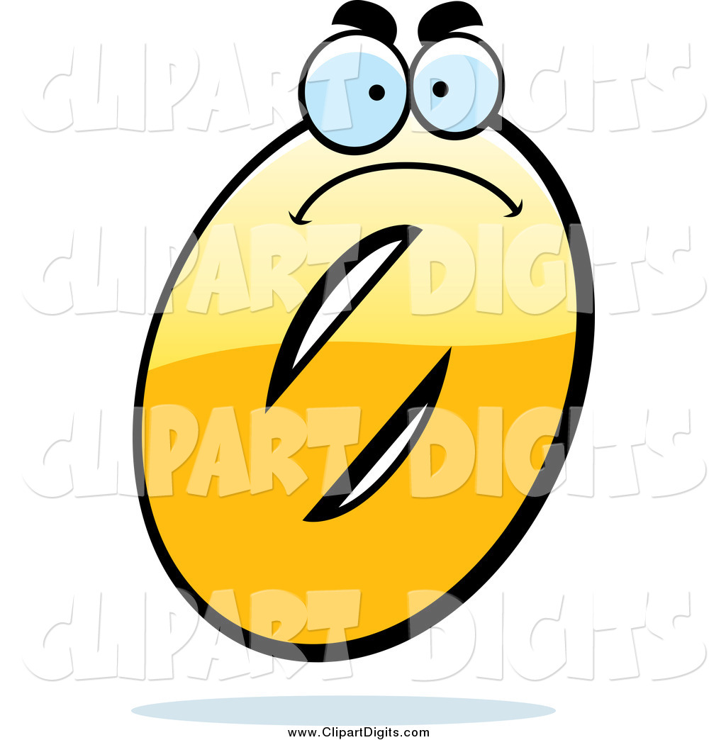 1024x1044 Vector Cartoon Clip Art Of A Mad Yellow Number Zero Character By