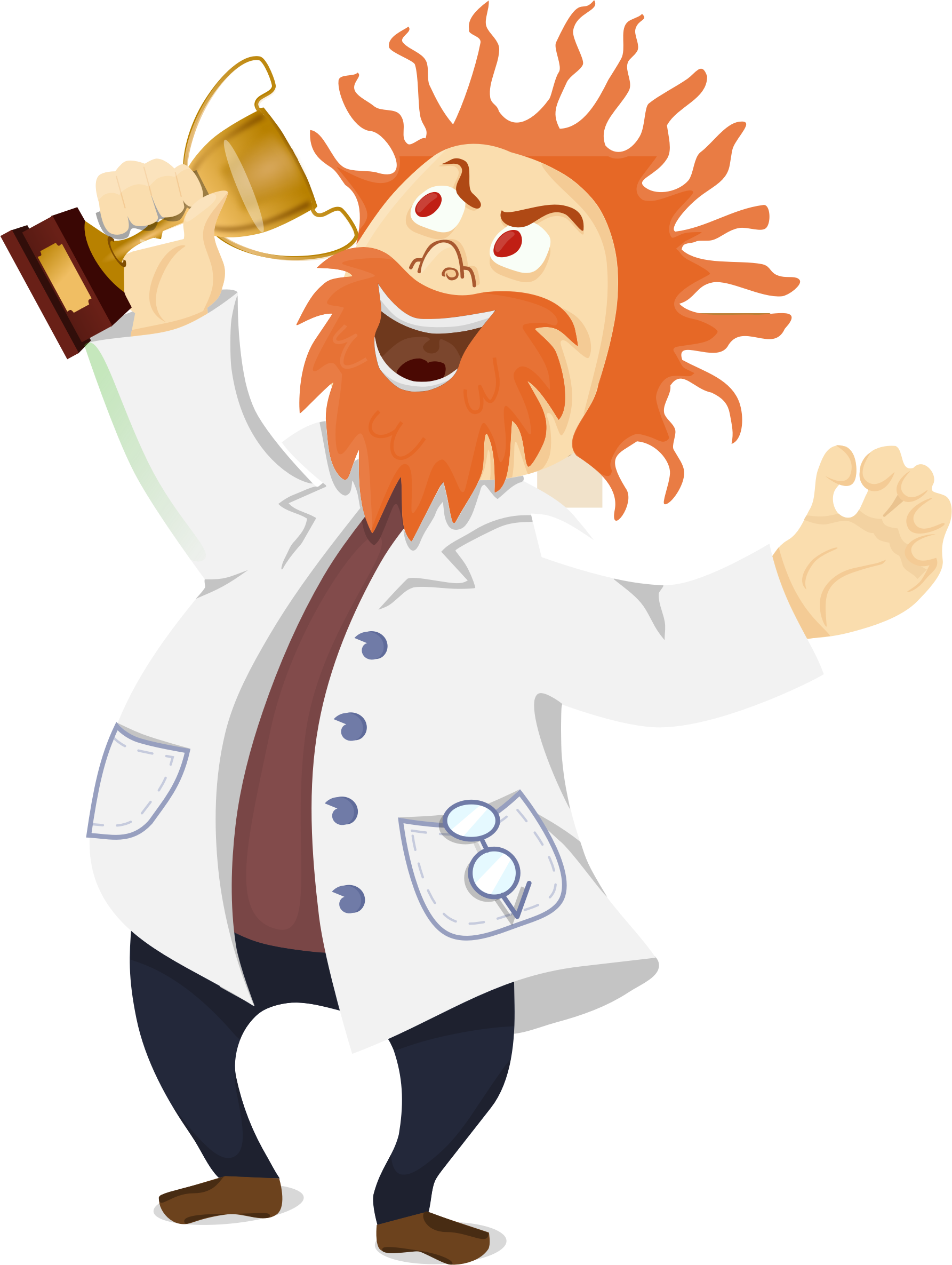 1785x2371 Mad Scientist With A Trophy Icons Png