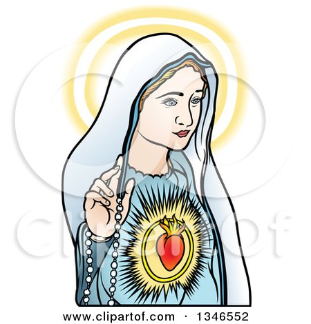 450x470 Royalty Free (Rf) Virgin Mary Clipart, Illustrations, Vector