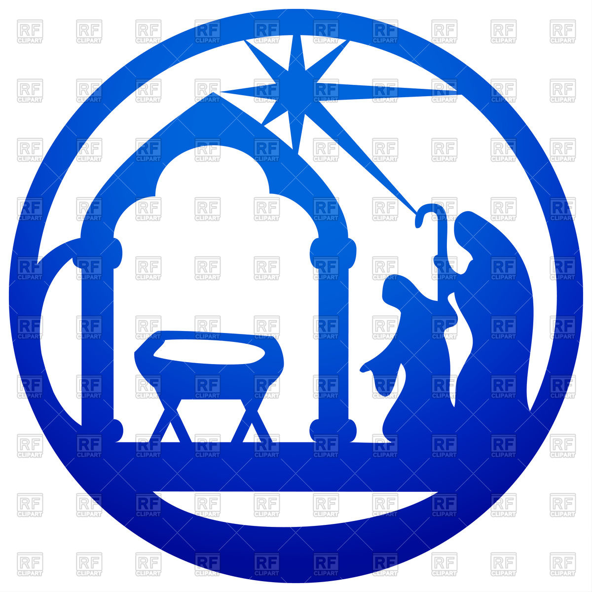 1200x1200 Adoration Of Magi Silhouette Christian Icon Royalty Free Vector