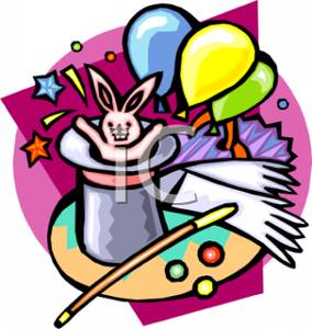 284x300 A Bunny And Balloons In A Magic Hat