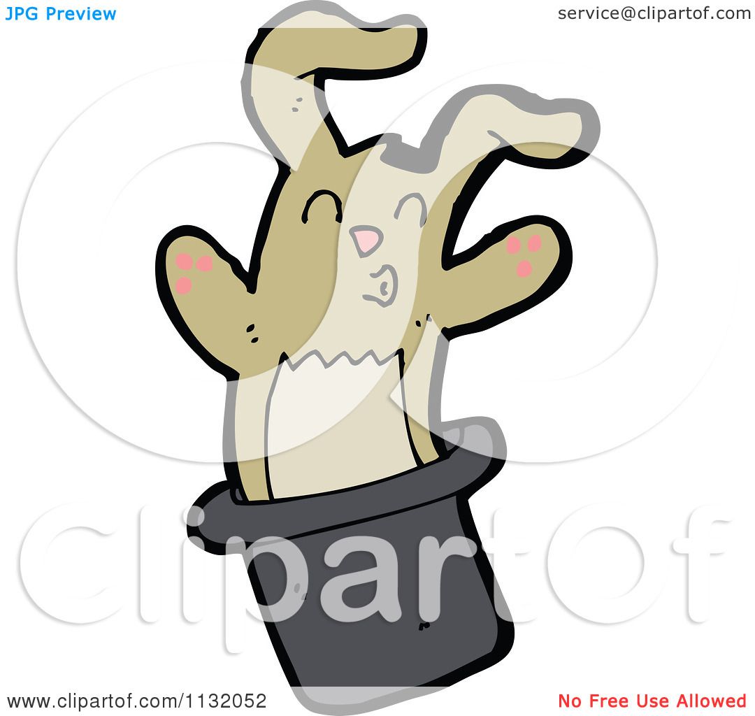 1080x1024 Cartoon Of A Rabbit In A Magic Hat 1