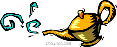 480x193 Magic Lamp Royalty Free Vector Clip Art Illustration Vc018171