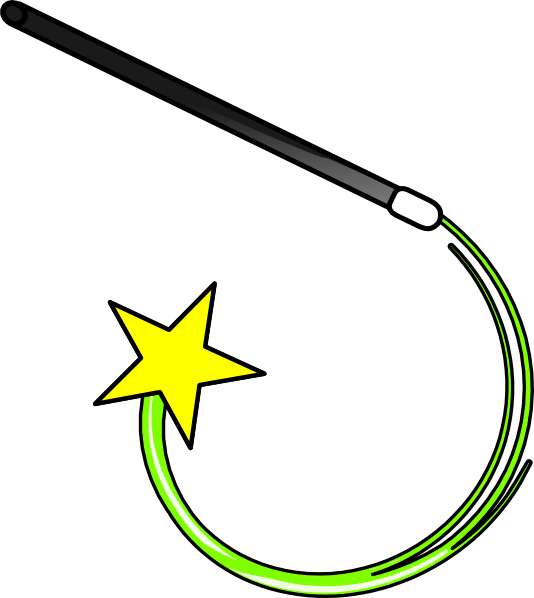 534x598 Magic Wand Modern Clip Art