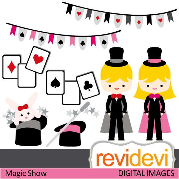 600x600 Magic Show Cliparts. Little Magician, Magic Wand, Playing Cards