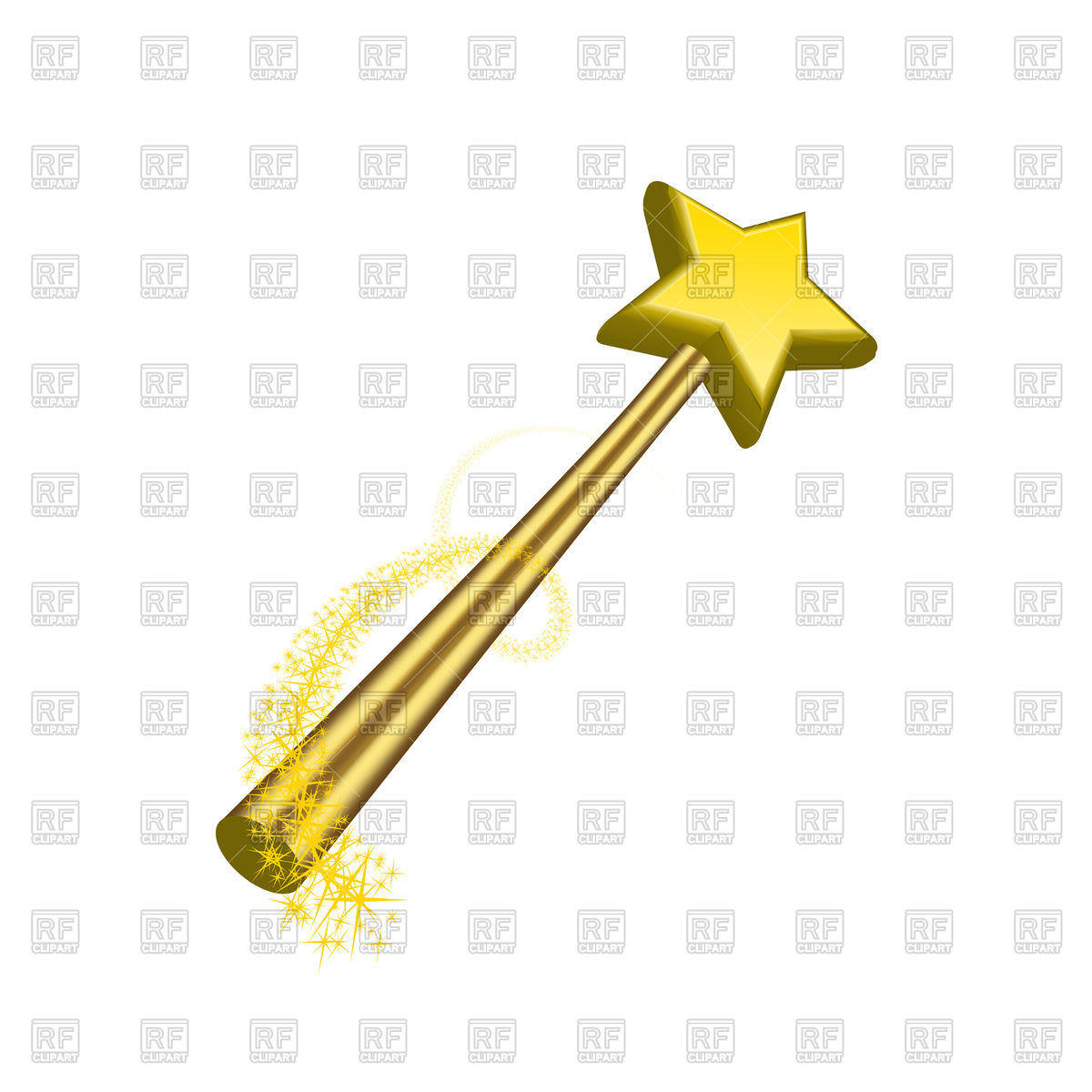 1200x1200 Magic Wand Hand Drawn Royalty Free Vector Clip Art Image