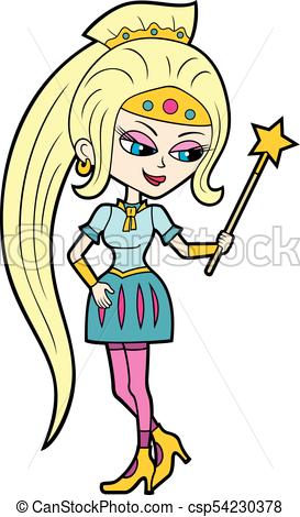 273x470 Enchantress With A Magic Wand. Illustration Cartoon Vectors