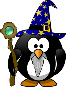 228x297 Magician Penguin Clip Art