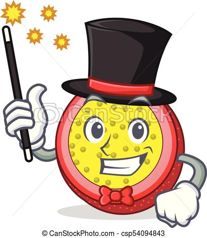 408x470 Magician Passion Fruit Mascot Cartoon Vector Illustration Eps