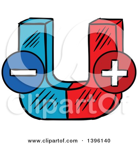 450x470 Clipart Of A Sketched Magnet