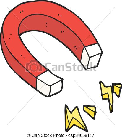 413x470 Freehand Drawn Cartoon Magnet Vector Clip Art