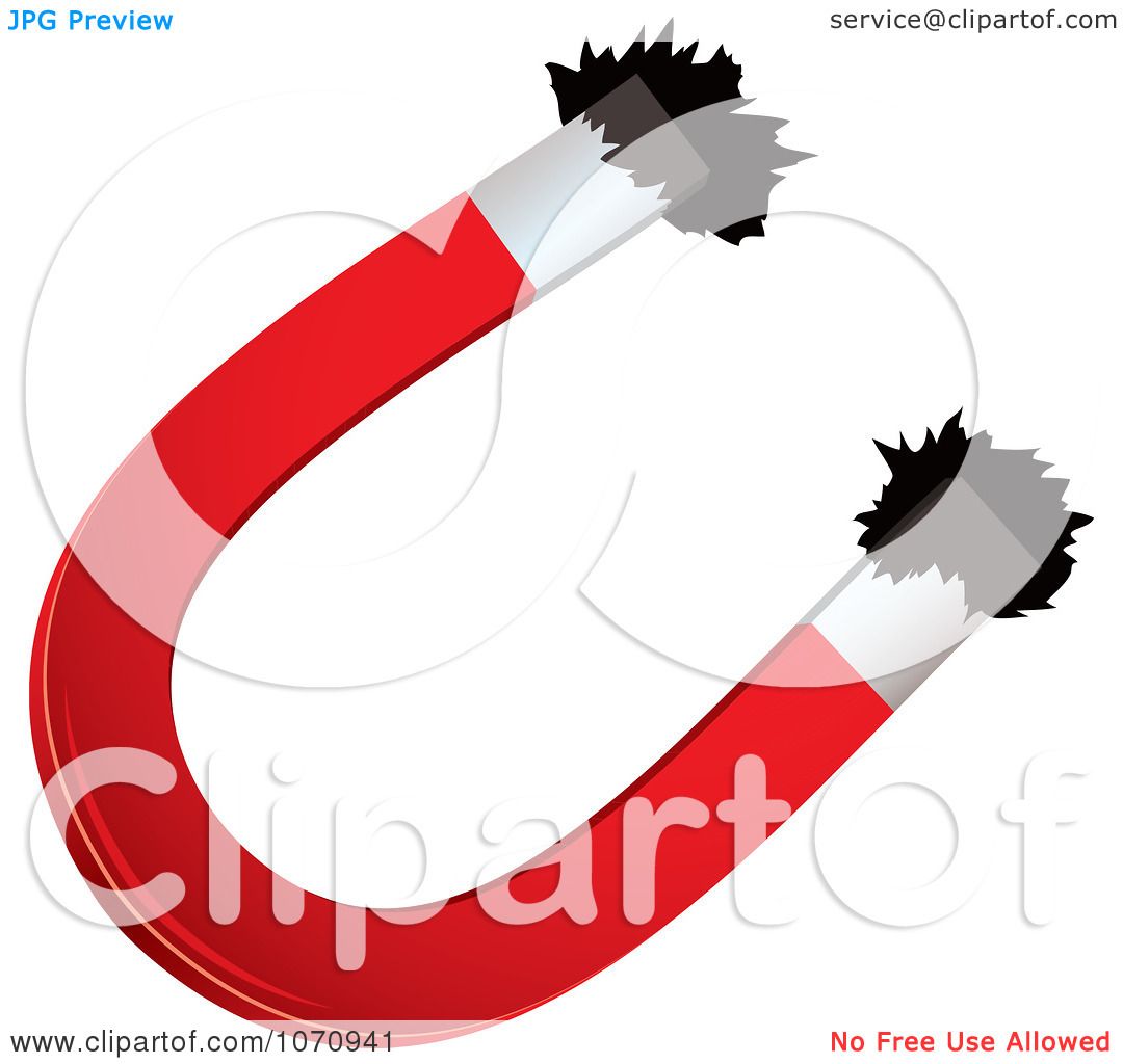 1080x1024 Clipart 3d Horseshoe Magnet Attracting Iron Filings