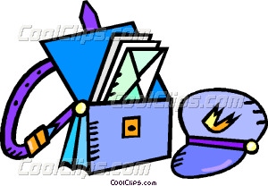 300x208 Postal Carriers Mail Bag Vector Clip Art