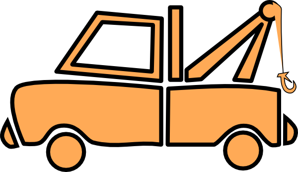 600x346 Orange Tow Truck Clip Art