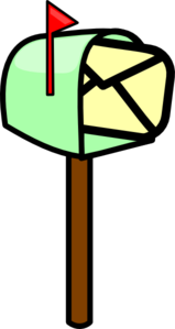 159x299 Mailbox With Mail Clip Art