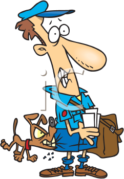 242x350 Fallen Mailbox Cliprt Mailman Cliprt Image Dog Biting