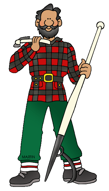 372x648 United States Clip Art By Phillip Martin, Paul Bunyan Statue