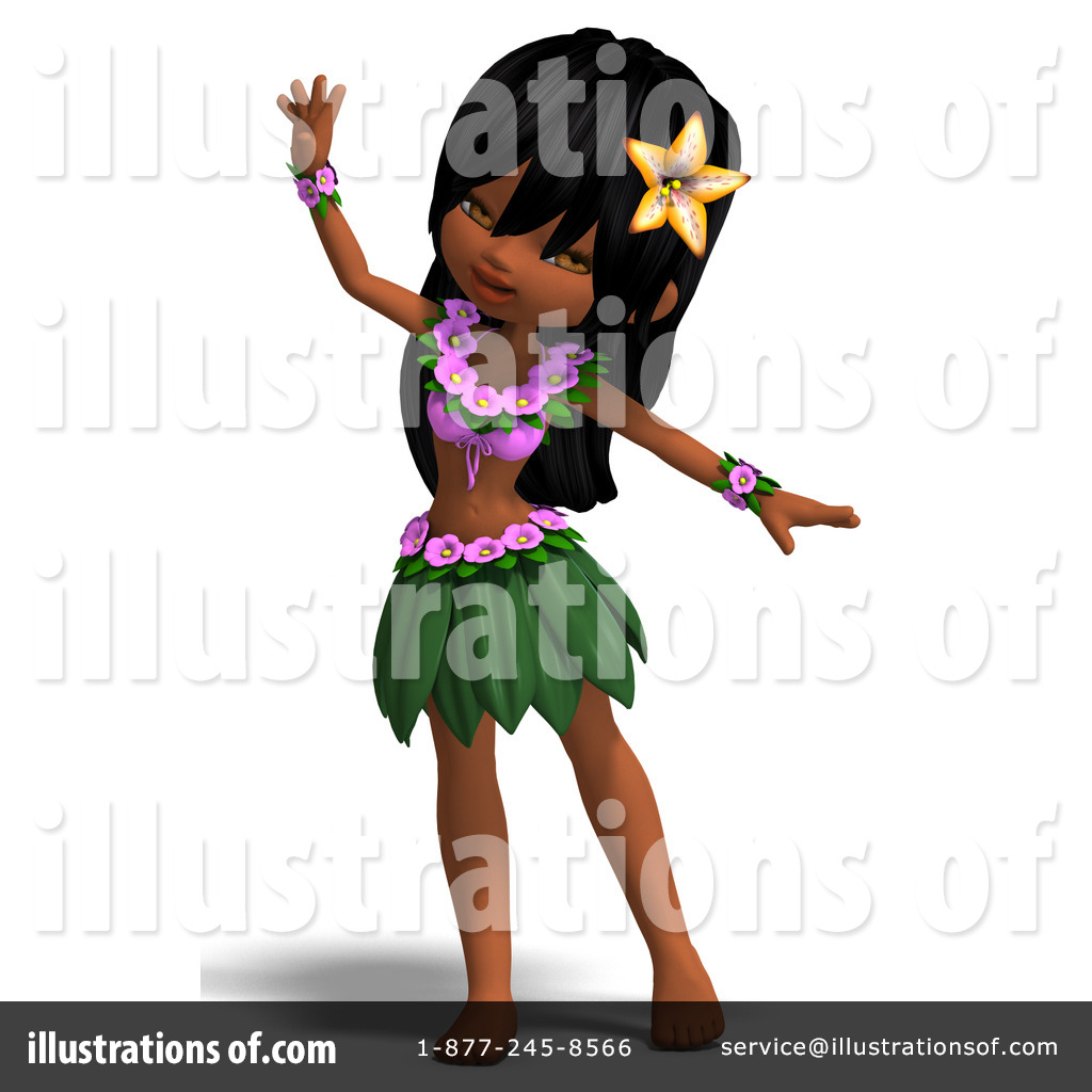 1024x1024 Hula Girl Clipart