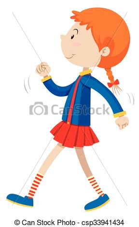 288x470 Little Girl Walking Alone Illustration Vectors