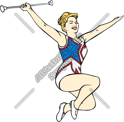 500x489 Majorette Clipart And Vectorart Sports