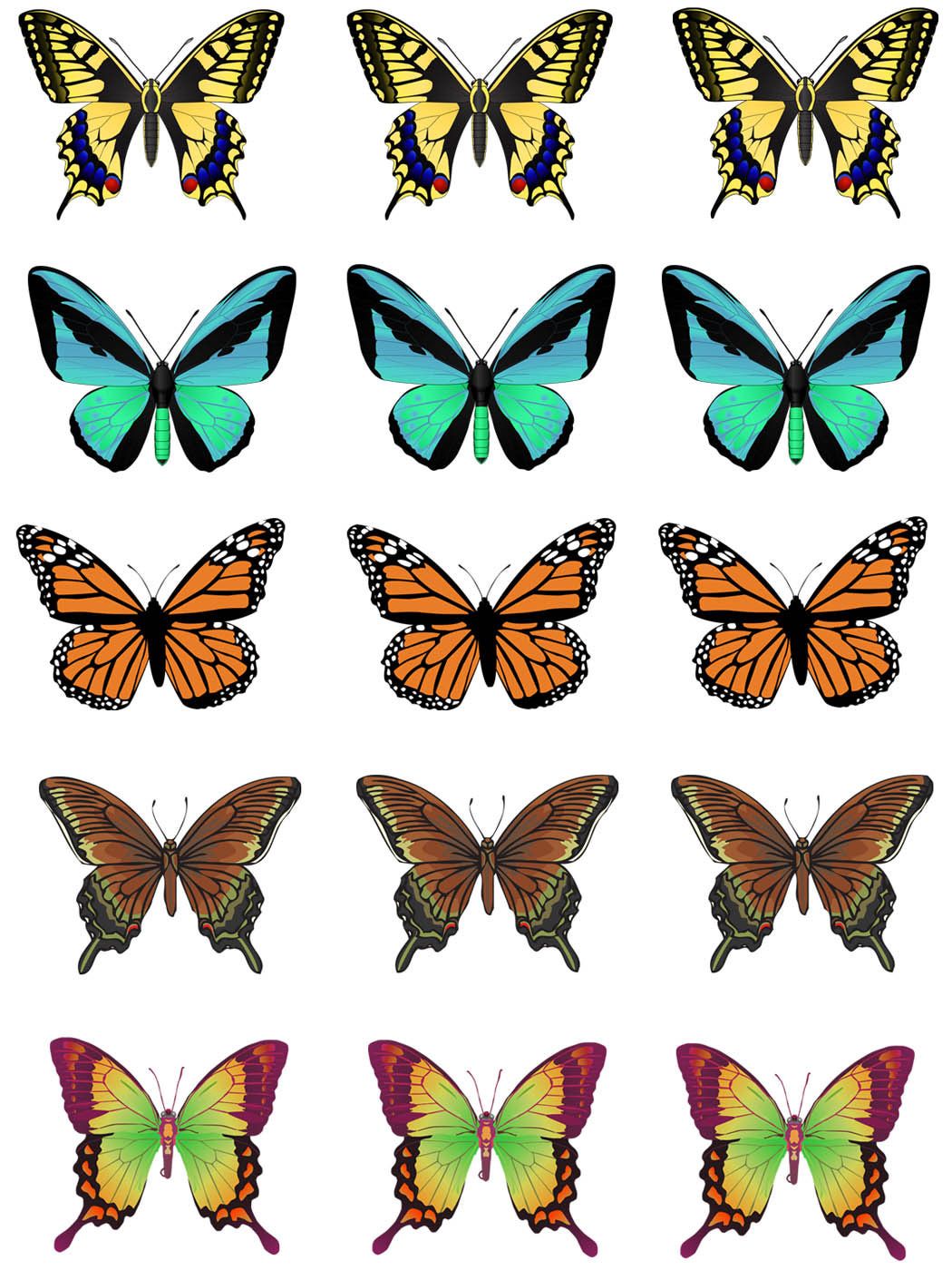 1050x1400 Make Your Own Unique Cupcake Toppers Clip Art, Butterfly