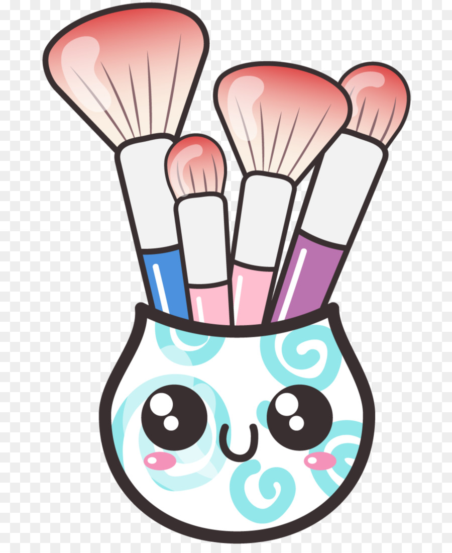 900x1100 Makeup Brush Cartoon Cosmetics Clip Art