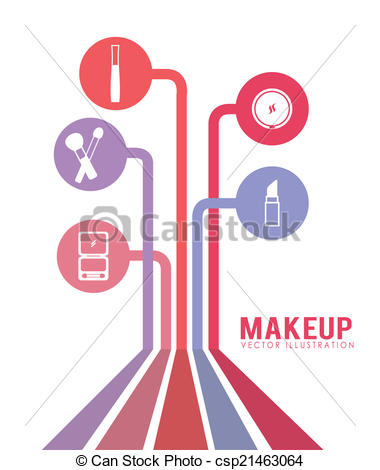 380x470 Makeup Design Over White Background Vector Illustration Clip Art