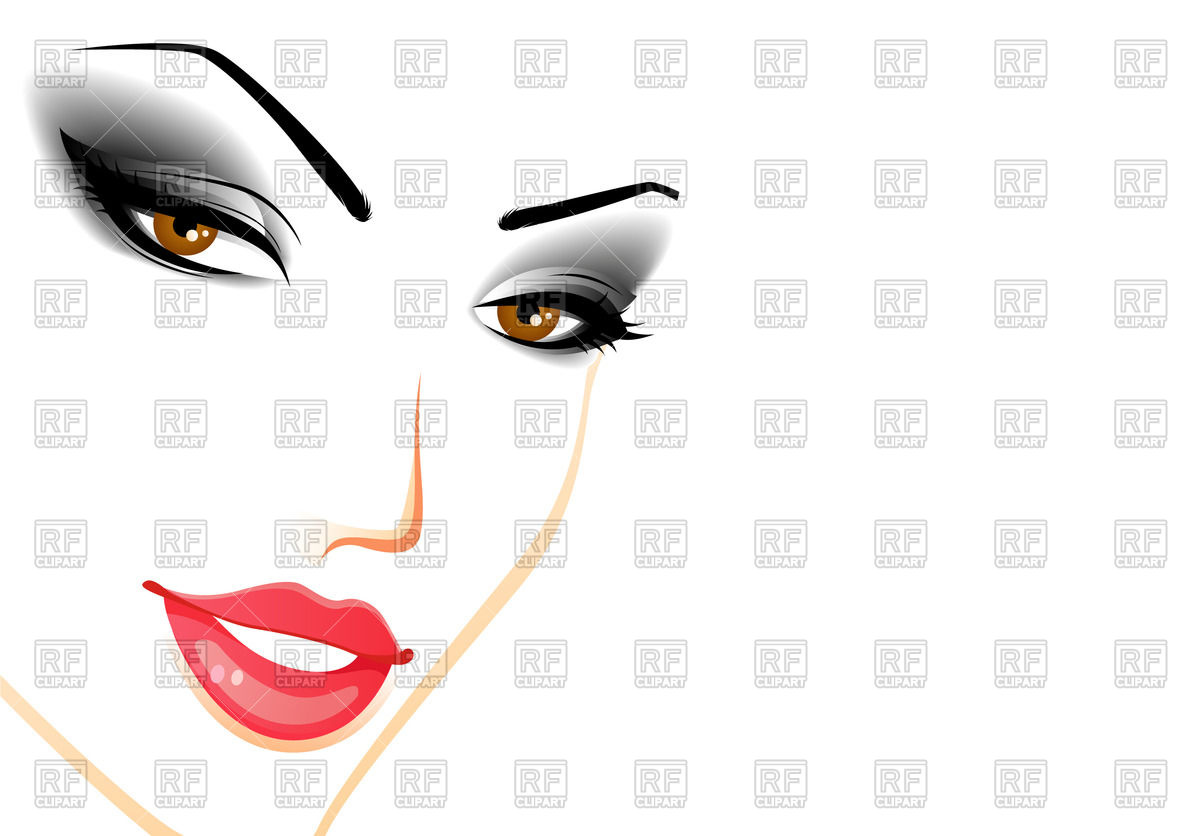 1200x836 Face Of Beautiful Woman With Makeup Vector Image Vector Artwork