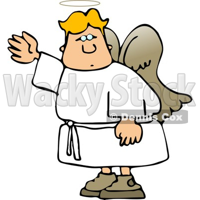 400x400 Male Angel Waving His Hand In The Air Clipart Djart