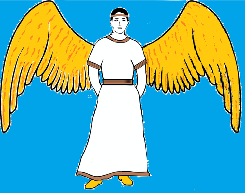 500x393 Male Angel Public Domain Vectors