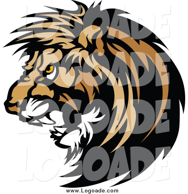 600x620 Clipart Of A Growling Male Lion Logo By Chromaco