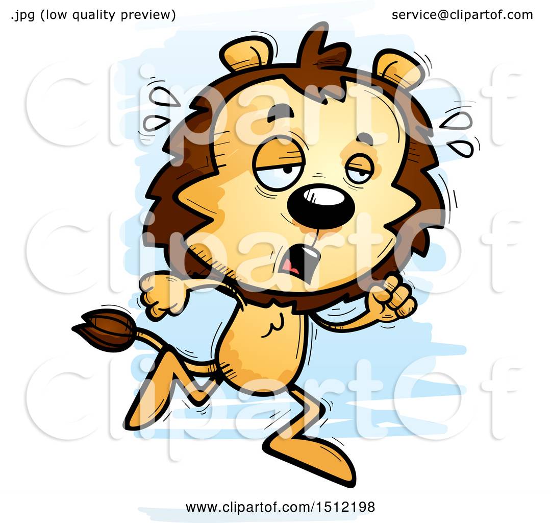 1080x1024 Clipart Of A Tired Running Male Lion