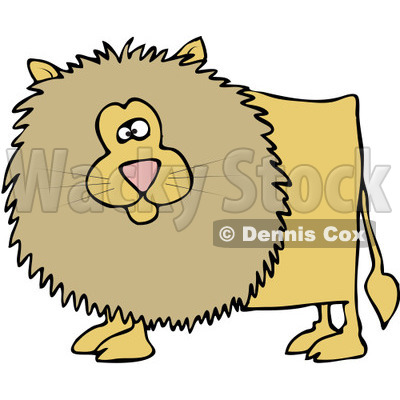 400x400 Royalty Free (Rf) Clipart Illustration Of A Chubby Male Lion
