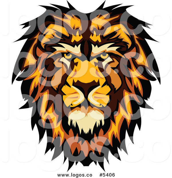 600x620 Royalty Free Vector Of A Logo Of A Male Lion Head By Chromaco